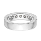 Platinum 7-Stone 1 carat Round Diamond Complete Channel Band