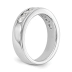 Platinum 7-Stone (Holds 7-3.4mm Round) Channel Band Mounting (No Stone Included)