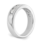 Platinum 7-Stone 1 carat Round Diamond Complete Channel Band