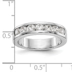 Platinum 7-Stone (Holds 7-3.4mm Round) Channel Band Mounting (No Stone Included)