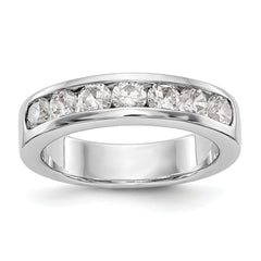 Platinum 7-Stone (Holds 7-3.4mm Round) Channel Band Mounting (No Stone Included)