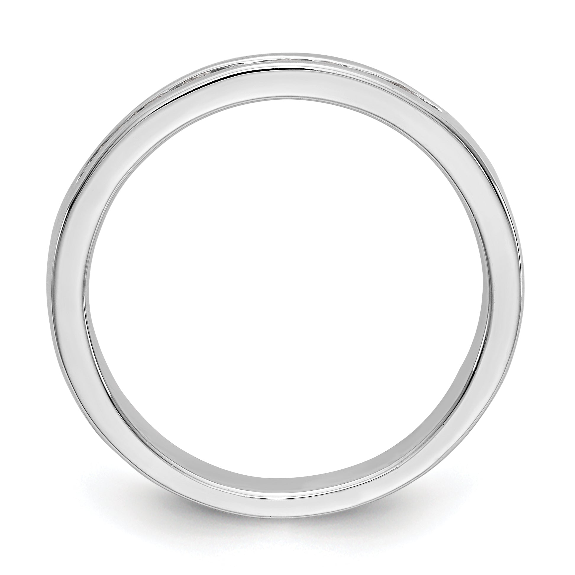 Platinum 9-Stone (Holds 9-1.9mm Round) Channel Band Mounting (No Stone Included)