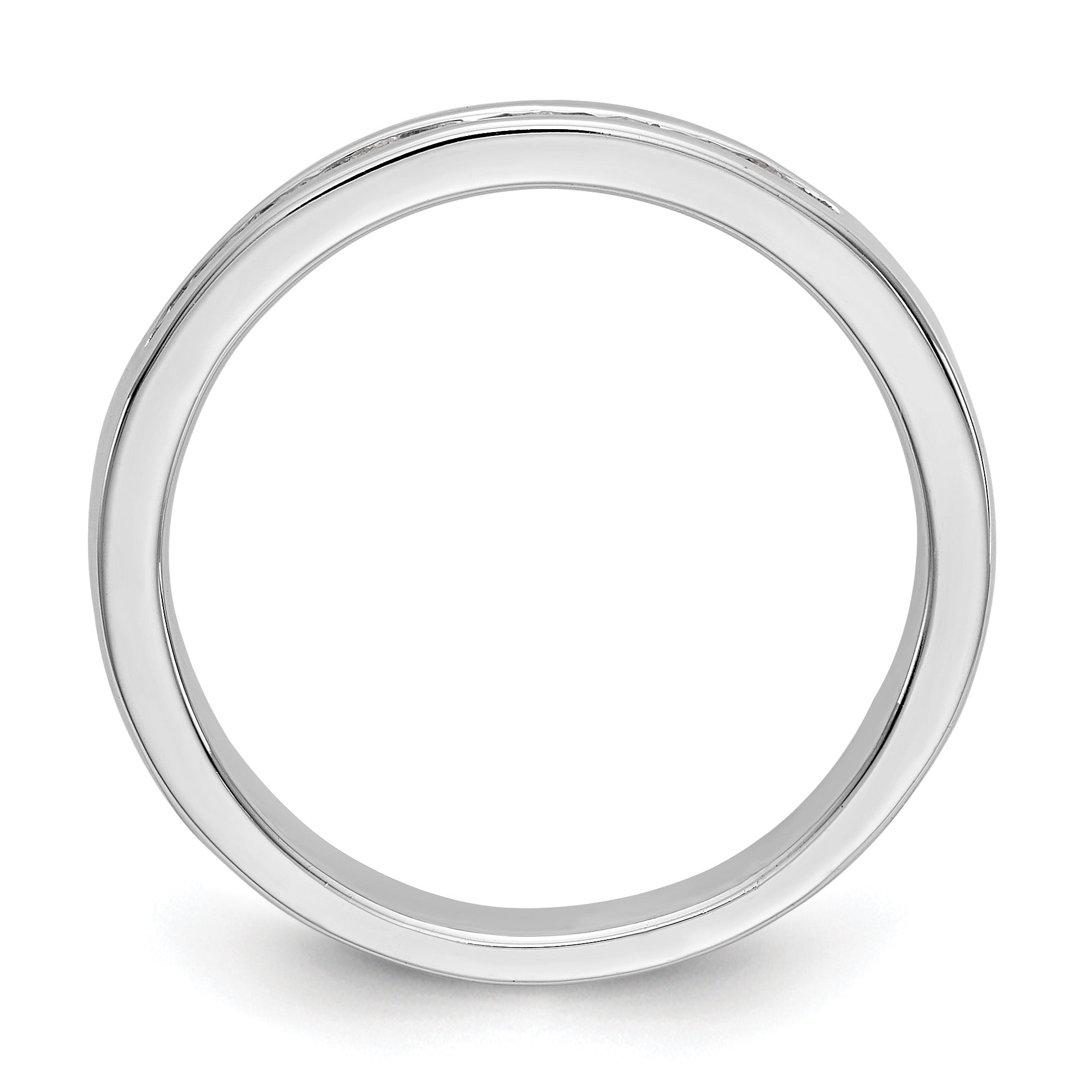 Platinum 9-Stone 1/4 carat Round Diamond Complete Channel Band Secondary image