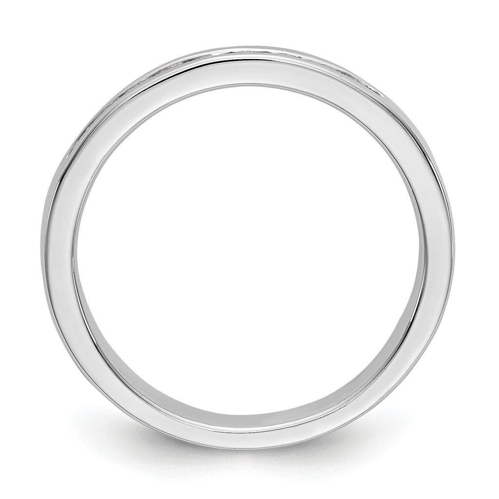 Platinum 9-Stone 1/4 carat Round Diamond Complete Channel Band