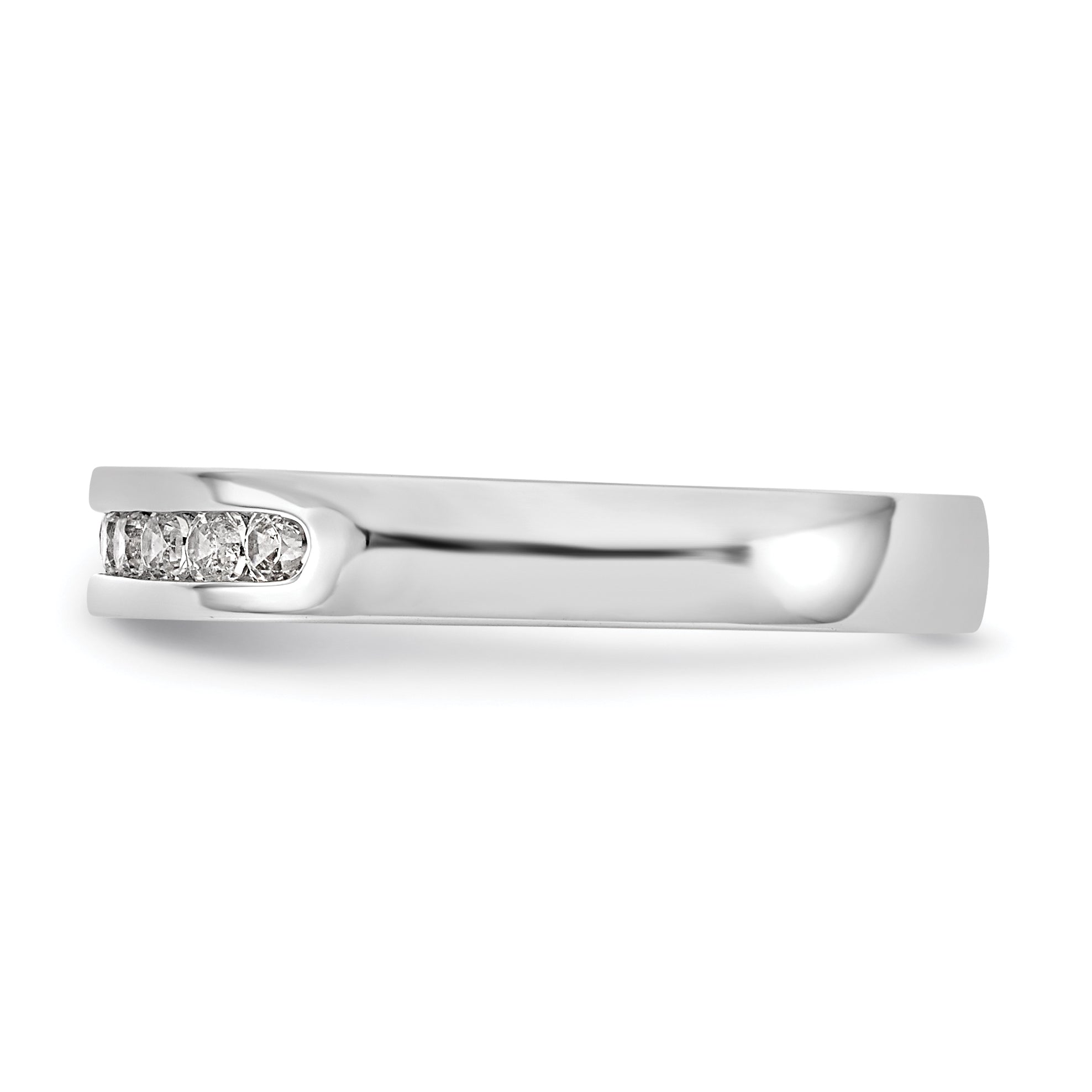 Platinum 9-Stone (Holds 9-1.9mm Round) Channel Band Mounting (No Stone Included)