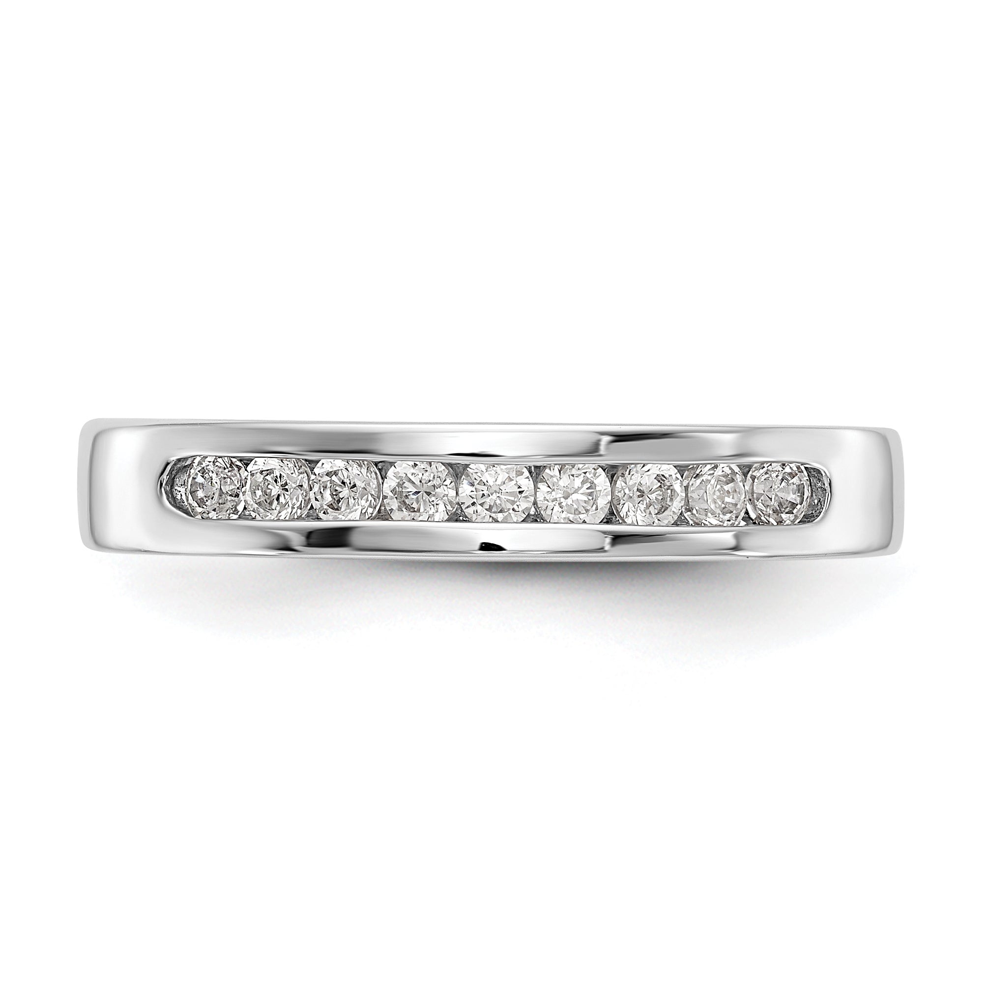 Platinum 9-Stone (Holds 9-1.9mm Round) Channel Band Mounting (No Stone Included)