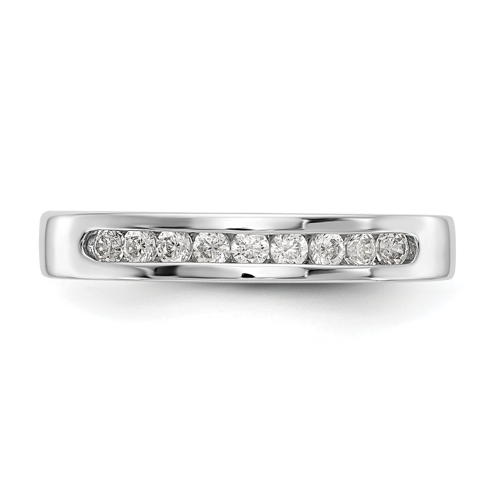 Platinum 9-Stone (Holds 9-1.9mm Round) Channel Band Mounting (No Stone Included)