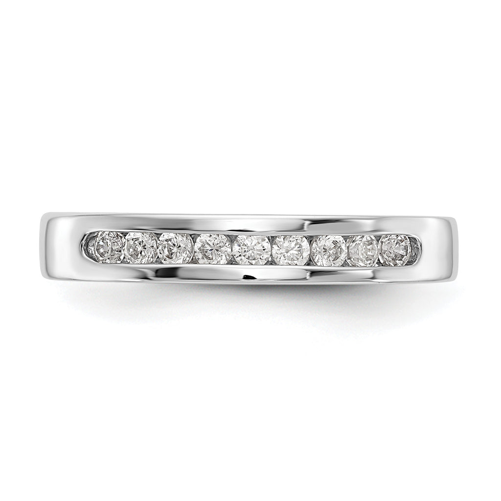 Platinum 9-Stone 1/4 carat Round Diamond Complete Channel Band