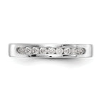 Platinum 9-Stone 1/4 carat Round Diamond Complete Channel Band