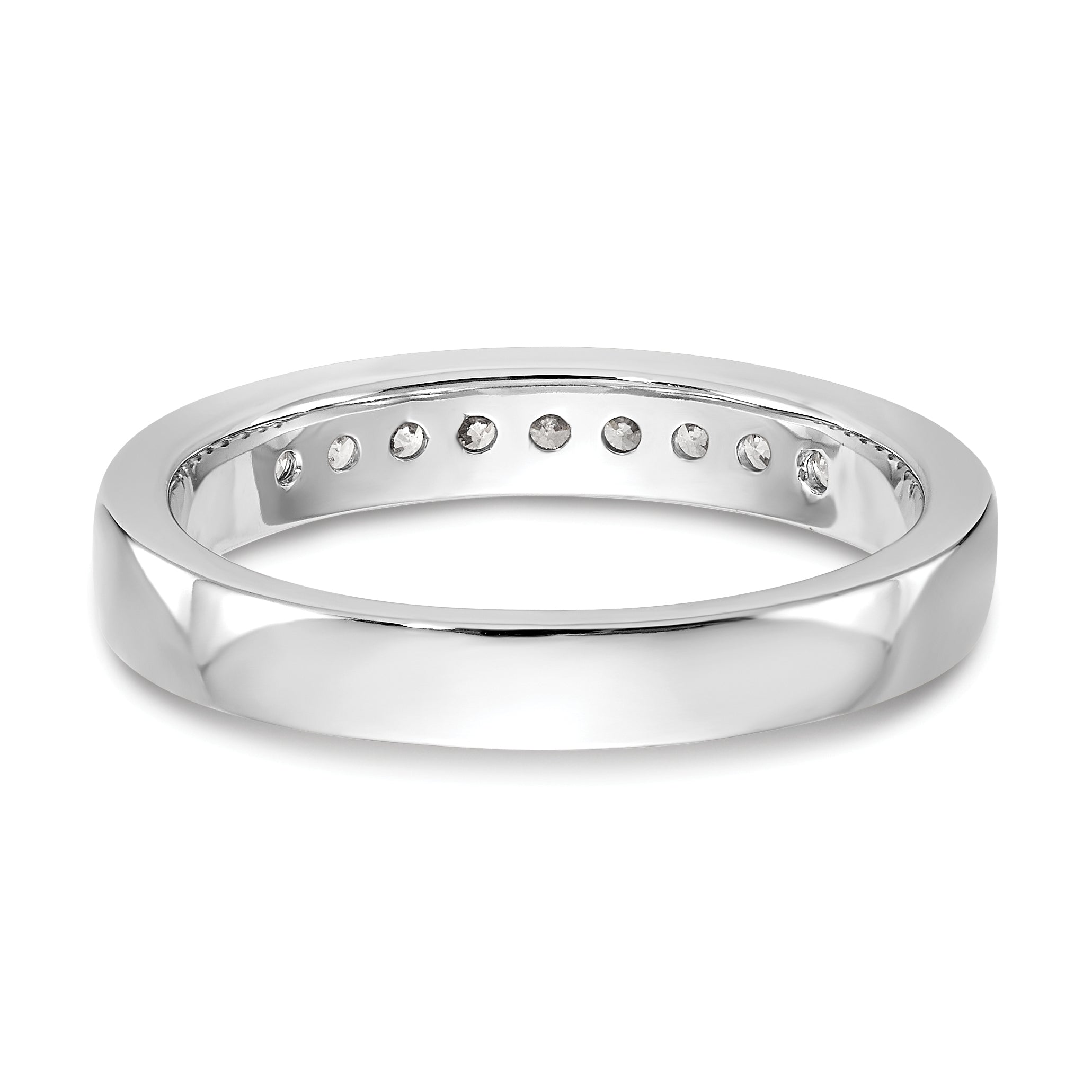 Platinum 9-Stone (Holds 9-1.9mm Round) Channel Band Mounting (No Stone Included)