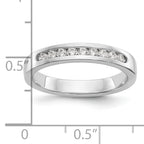 Platinum 9-Stone (Holds 9-1.9mm Round) Channel Band Mounting (No Stone Included)