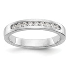 Platinum 9-Stone (Holds 9-1.9mm Round) Channel Band Mounting (No Stone Included)