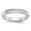 Platinum 9-Stone (Holds 9-1.9mm Round) Channel Band Mounting (No Stone Included)