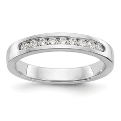Platinum 9-Stone (Holds 9-1.9mm Round) Channel Band Mounting (No Stone Included)