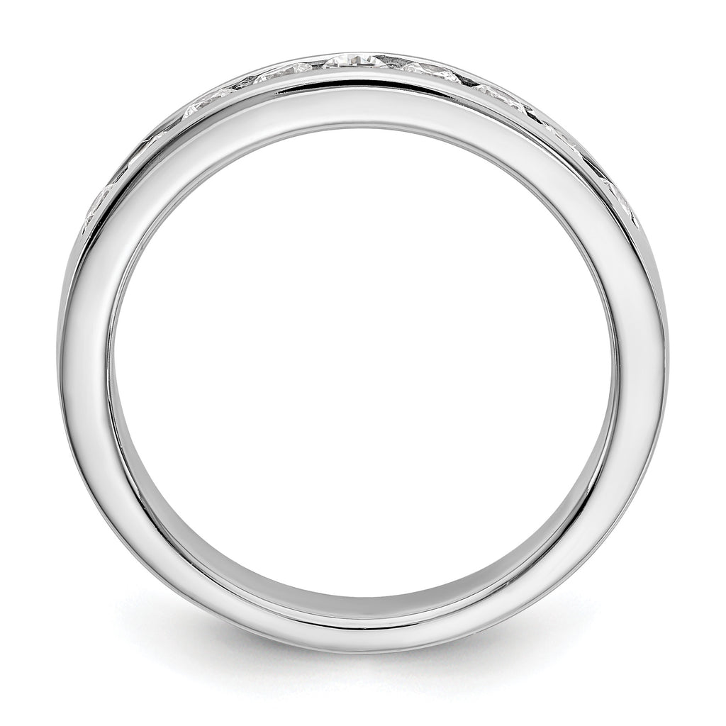 Platinum 9-Stone 1/2 carat Round Diamond Complete Channel Band