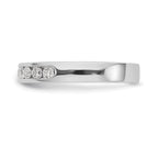 Platinum 9-Stone (Holds 9-2.3mm Round) Channel Band Mounting (No Stone Included)