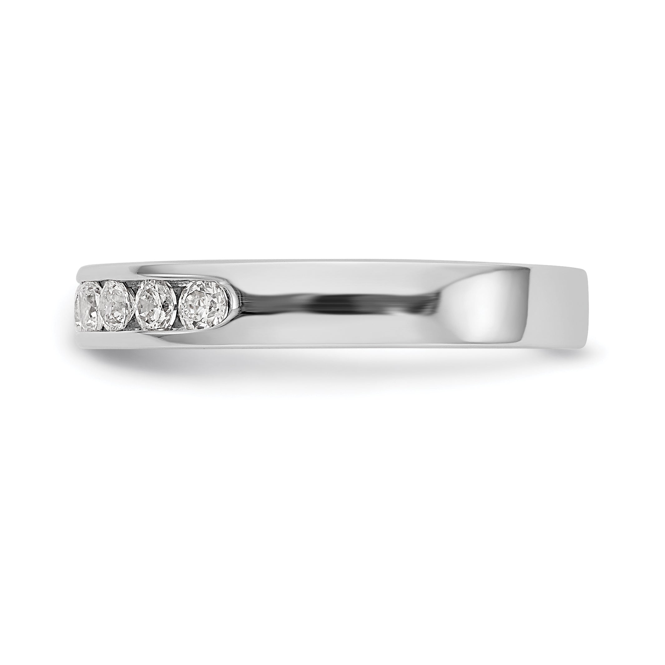 Platinum 9-Stone (Holds 9-2.3mm Round) Channel Band Mounting (No Stone Included)