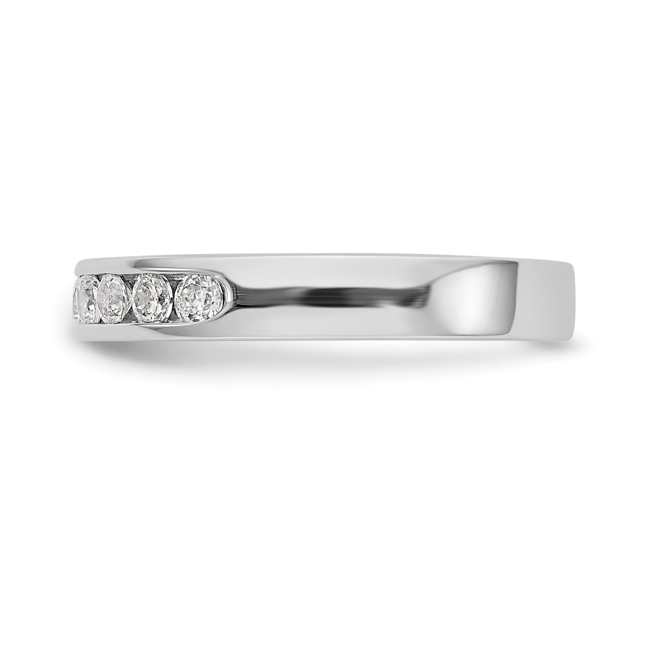 Platinum 9-Stone 1/2 carat Round Diamond Complete Channel Band