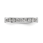 Platinum 9-Stone 1/2 carat Round Diamond Complete Channel Band