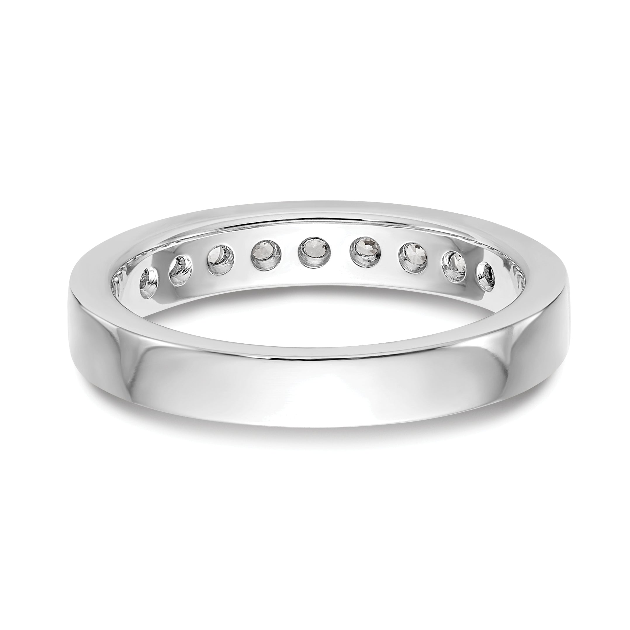Platinum 9-Stone (Holds 9-2.3mm Round) Channel Band Mounting (No Stone Included)