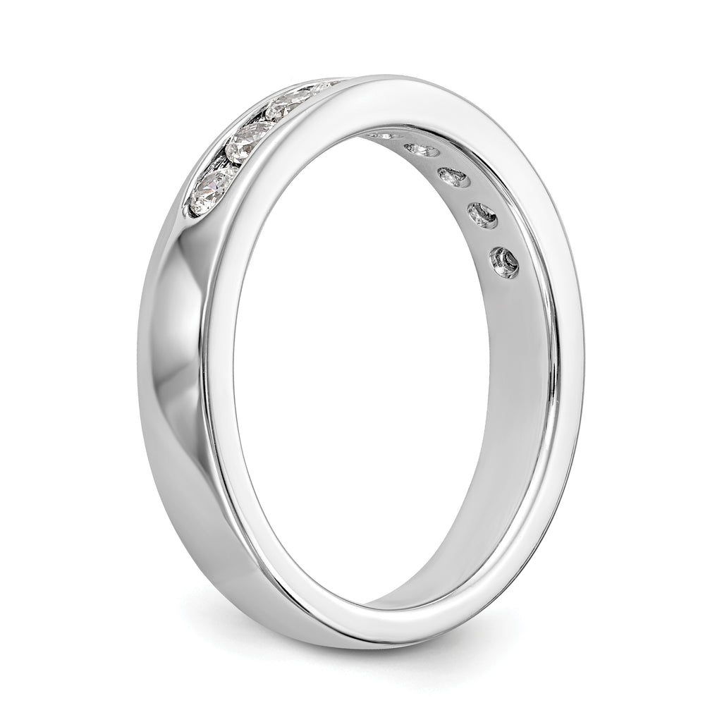Platinum 9-Stone (Holds 9-2.3mm Round) Channel Band Mounting (No Stone Included)