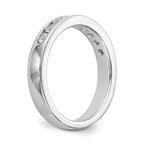 Platinum 9-Stone 1/2 carat Round Diamond Complete Channel Band