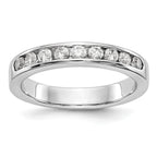 Platinum 9-Stone 1/2 carat Round Diamond Complete Channel Band