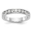 Platinum 9-Stone 1/2 carat Round Diamond Complete Channel Band