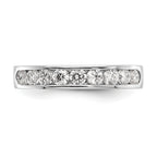 Platinum 9-Stone 7/8 carat Round Diamond Complete Channel Band