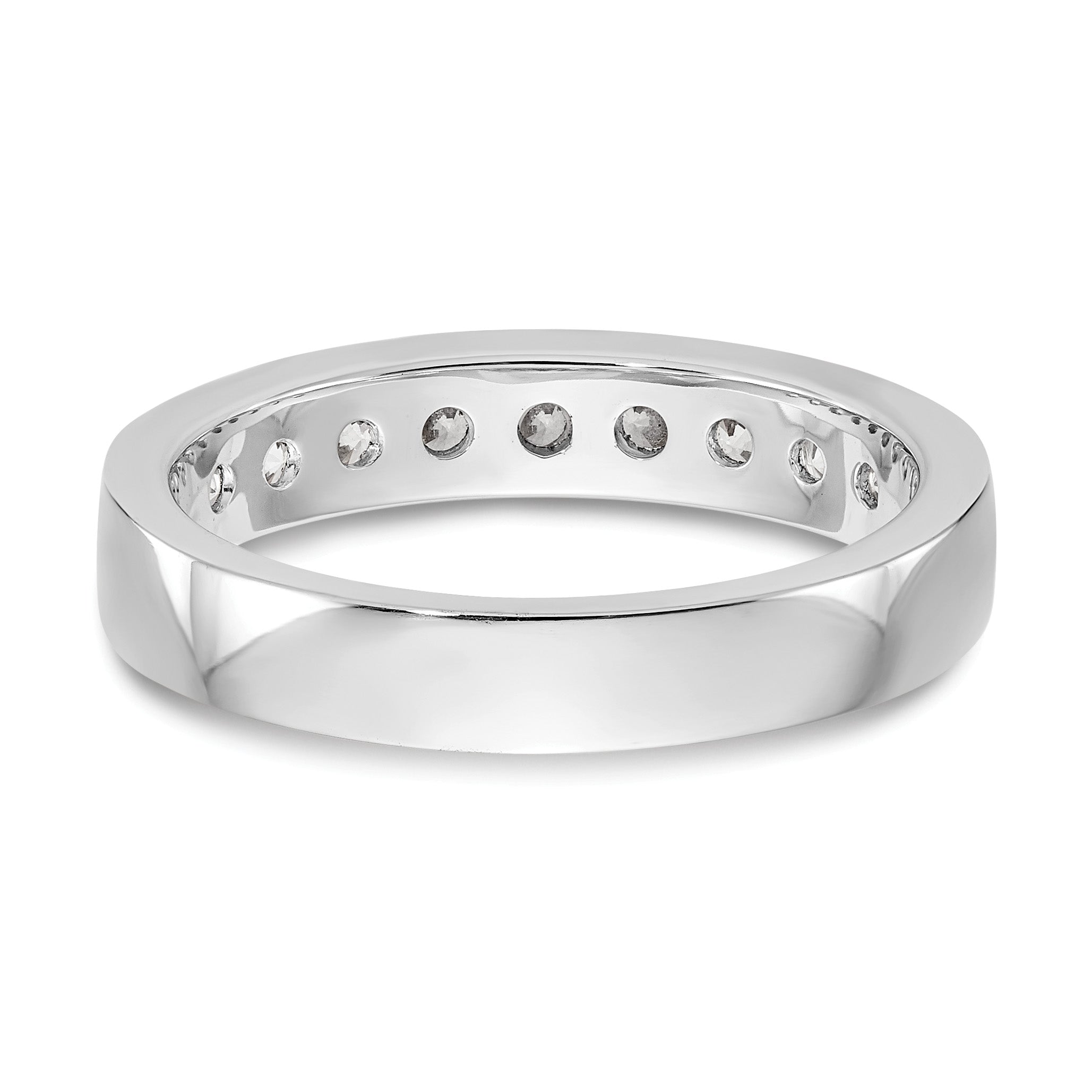 Platinum 9-Stone 7/8 carat Round Diamond Complete Channel Band