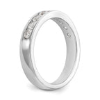 Platinum 9-Stone 3/4 carat Round Diamond Complete Channel Band