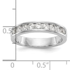 Platinum 9-Stone 7/8 carat Round Diamond Complete Channel Band