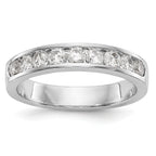Platinum 9-Stone 7/8 carat Round Diamond Complete Channel Band