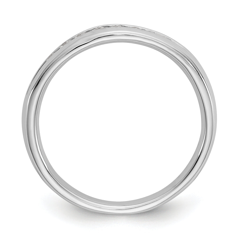 14k White Gold 1/5 carat Lab Grown Diamond VS/SI+ G+ Nine Stone Complete Fashion band