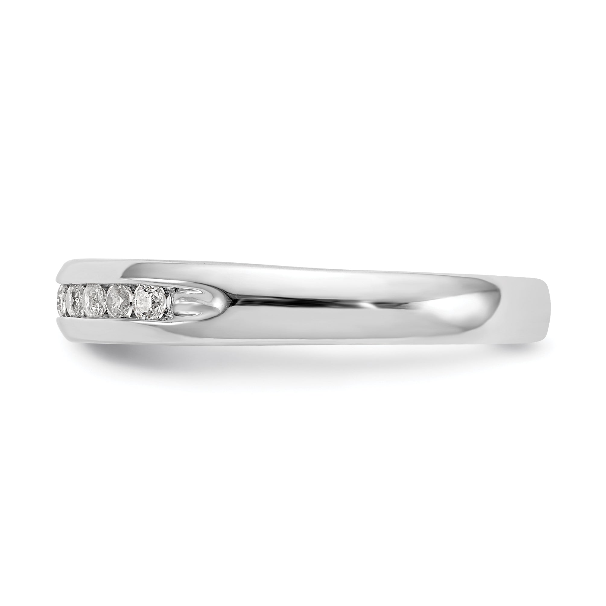 14k White Gold 1/5 carat Lab Grown Diamond VS/SI+ G+ Nine Stone Complete Fashion band