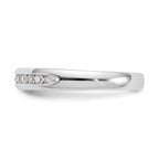 14k White Gold 1/5 carat Lab Grown Diamond VS/SI+ G+ Nine Stone Complete Fashion band