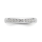14k White Gold 1/5 carat Lab Grown Diamond VS/SI+ G+ Nine Stone Complete Fashion band
