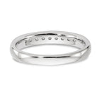14k White Gold 1/5 carat Lab Grown Diamond VS/SI+ G+ Nine Stone Complete Fashion band
