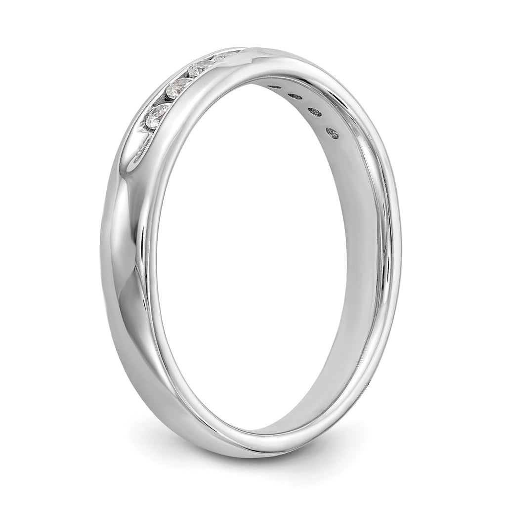 14k White Gold 1/5 carat Lab Grown Diamond VS/SI+ G+ Nine Stone Complete Fashion band