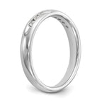 14k White Gold 1/5 carat Lab Grown Diamond VS/SI+ G+ Nine Stone Complete Fashion band