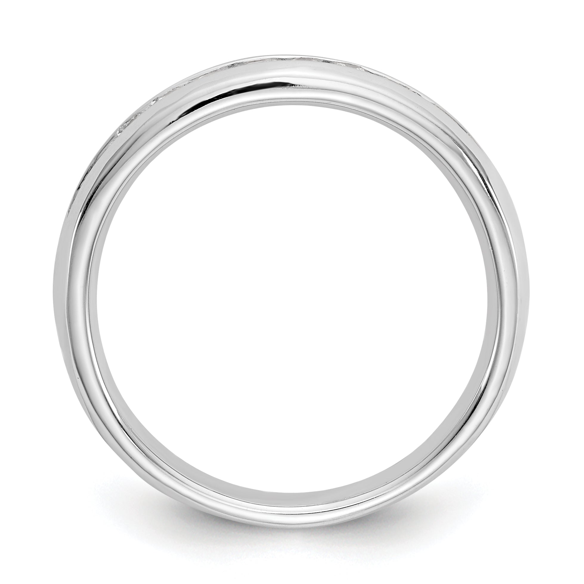 14k White Gold 1/5 carat Lab Grown Diamond VS/SI+ G+ Nine Stone Complete Fashion band