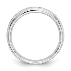 14k White Gold 1/5 carat Lab Grown Diamond VS/SI+ G+ Nine Stone Complete Fashion band
