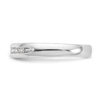 14k White Gold 1/5 carat Lab Grown Diamond VS/SI+ G+ Nine Stone Complete Fashion band
