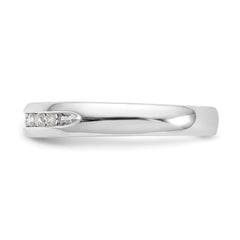 14k White Gold 1/5 carat Lab Grown Diamond VS/SI+ G+ Nine Stone Complete Fashion band