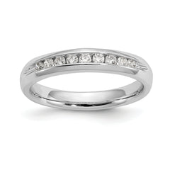 14k White Gold 1/5 carat Lab Grown Diamond VS/SI+ G+ Nine Stone Complete Fashion band