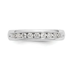 14k White Gold 3/8 carat Lab Grown Diamond VS/SI+ G+ Nine Stone Complete Fashion band