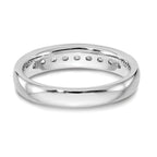 14k White Gold 3/8 carat Lab Grown Diamond VS/SI+ G+ Nine Stone Complete Fashion band