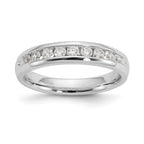 14k White Gold 3/8 carat Lab Grown Diamond VS/SI+ G+ Nine Stone Complete Fashion band