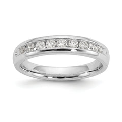 14k White Gold 3/8 carat Lab Grown Diamond VS/SI+ G+ Nine Stone Complete Fashion band