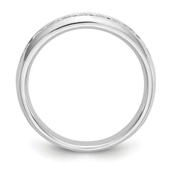14k White Gold 1/2 carat Lab Grown Diamond VS/SI+ G+ Nine Stone Complete Fashion band
